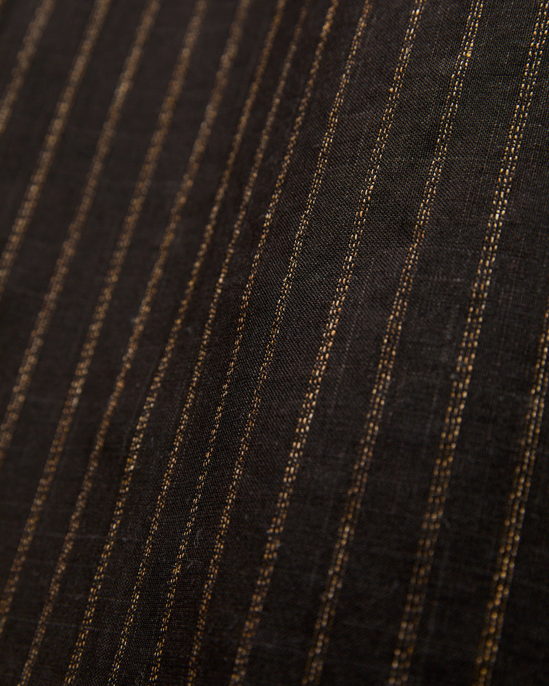 Keesey Shirt Stripes LS in Black