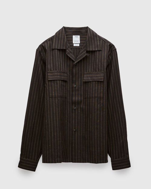 Keesey Shirt Stripes LS in Black