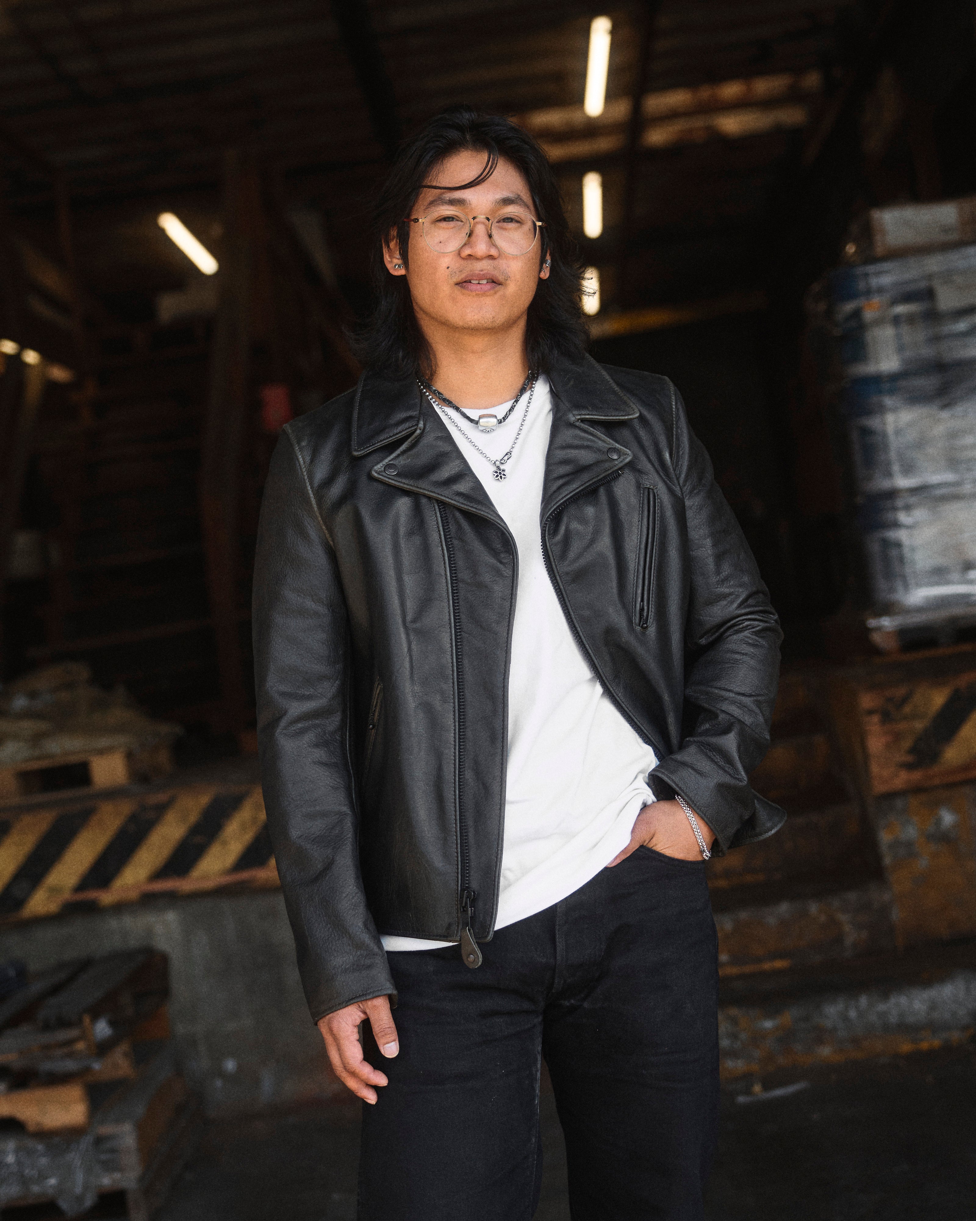 533 Pullup Cowhide Perfecto Jacket in Matte Black – Blue Owl Workshop