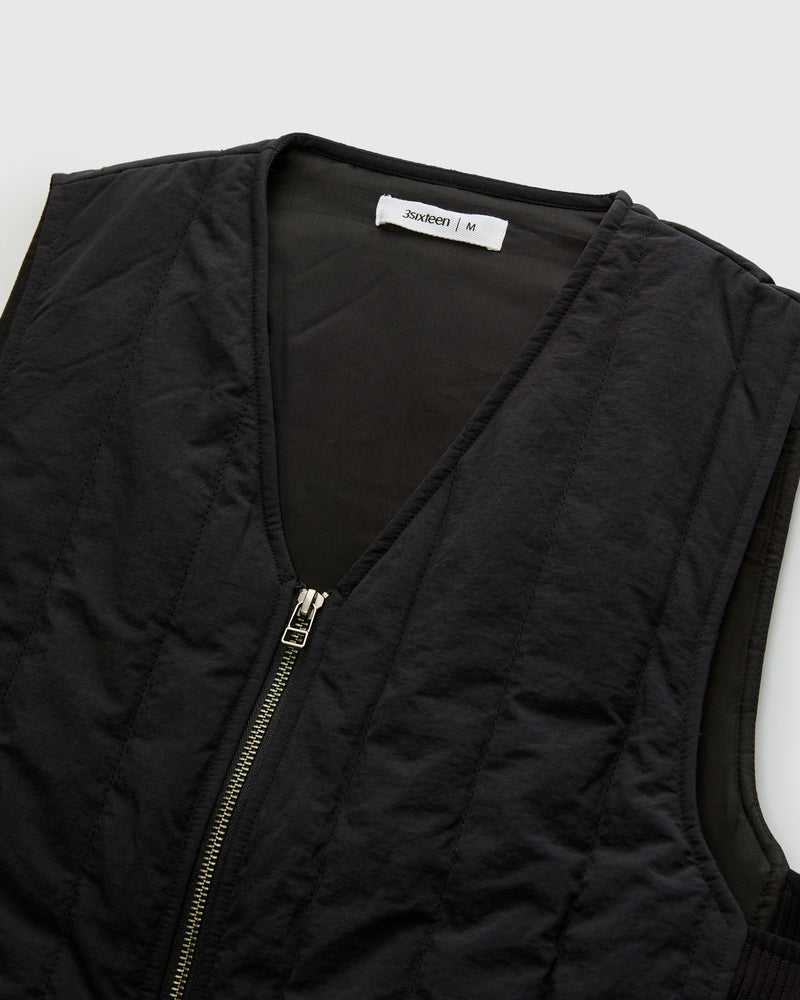 Liner Vest in Black Ripstop