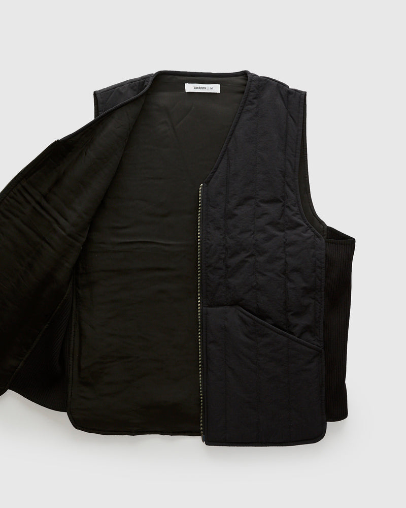 Liner Vest in Black Ripstop