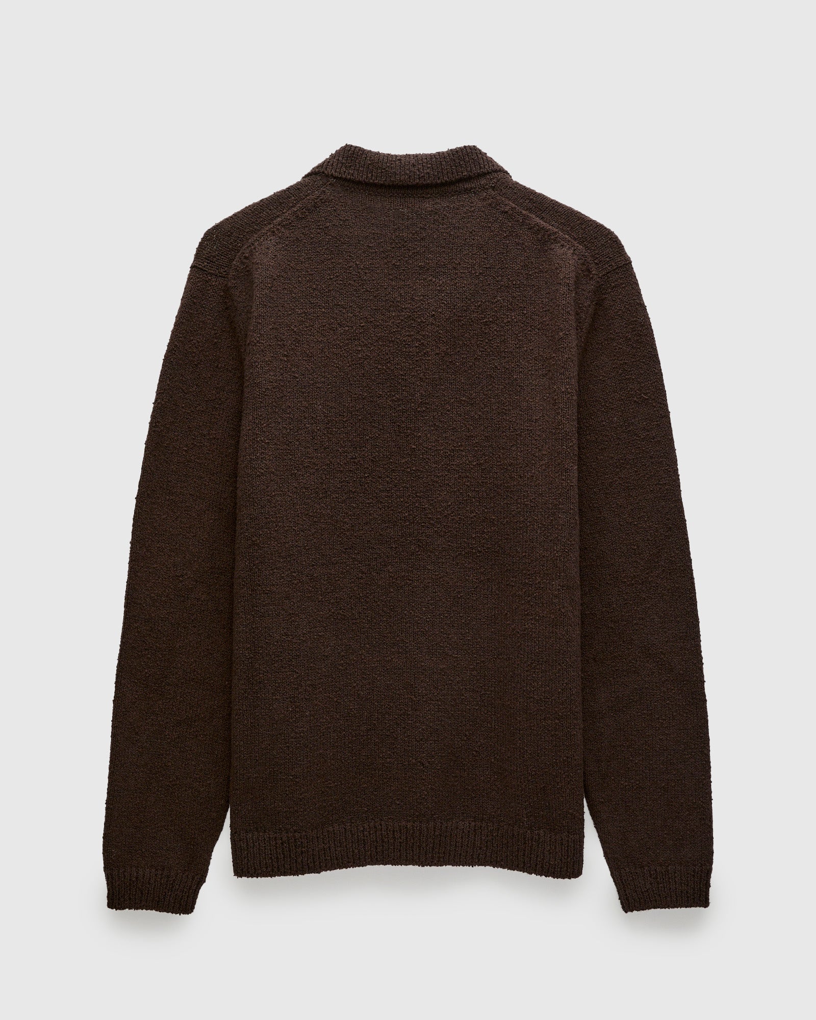 【新品タグ付き】någonstans knit polo pullover Long Sleeve Knit Polo in Bark Boucle – Blue Owl Workshop