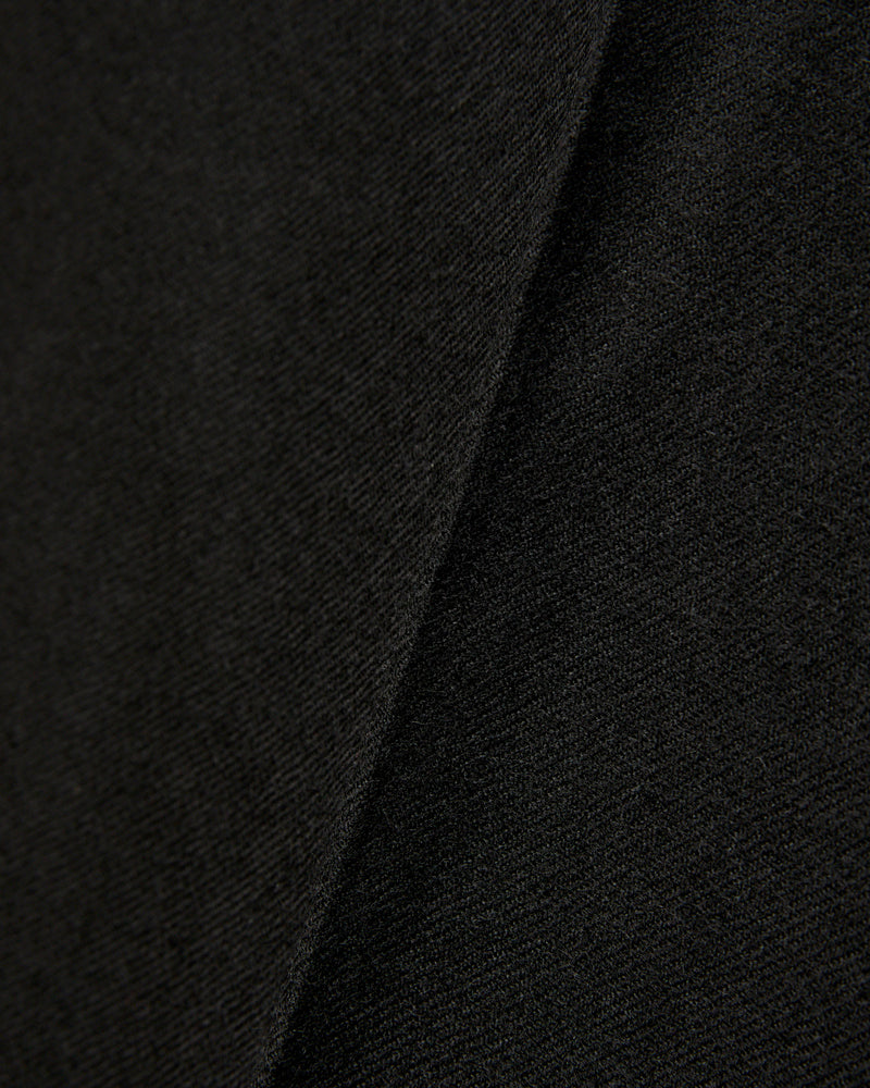 Pleated Trouser in Black Wool