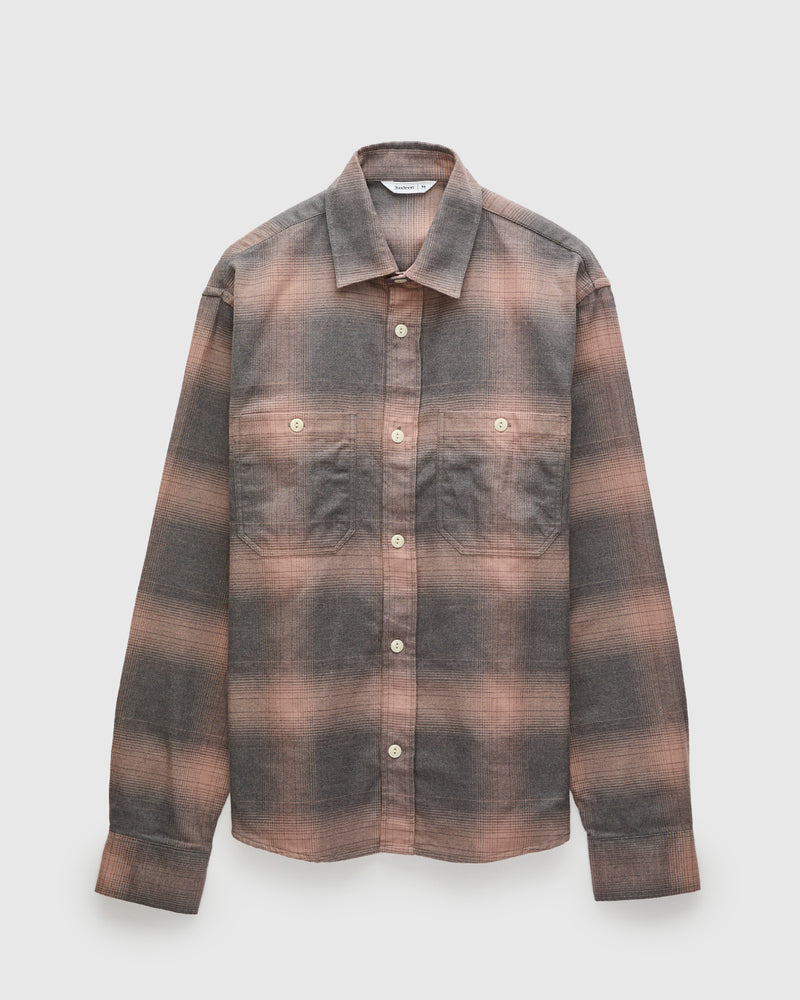 Utility Flannel in Mauve Ombre