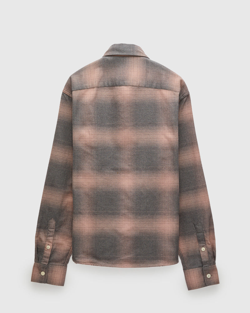 Utility Flannel in Mauve Ombre