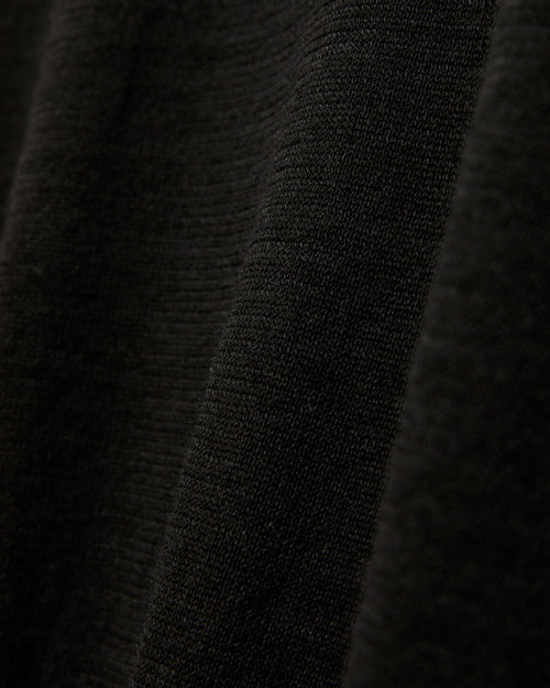 Ramie Wool Crewneck Sweater in Black