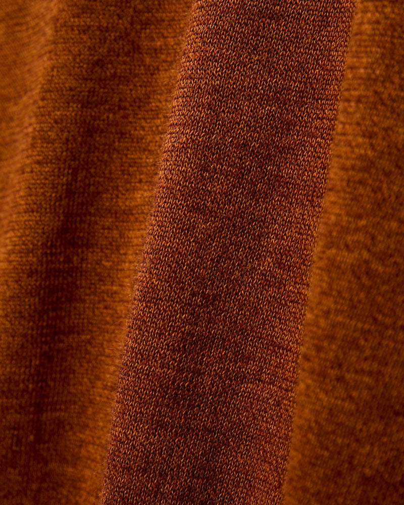Ramie Wool Crewneck Sweater in Brick
