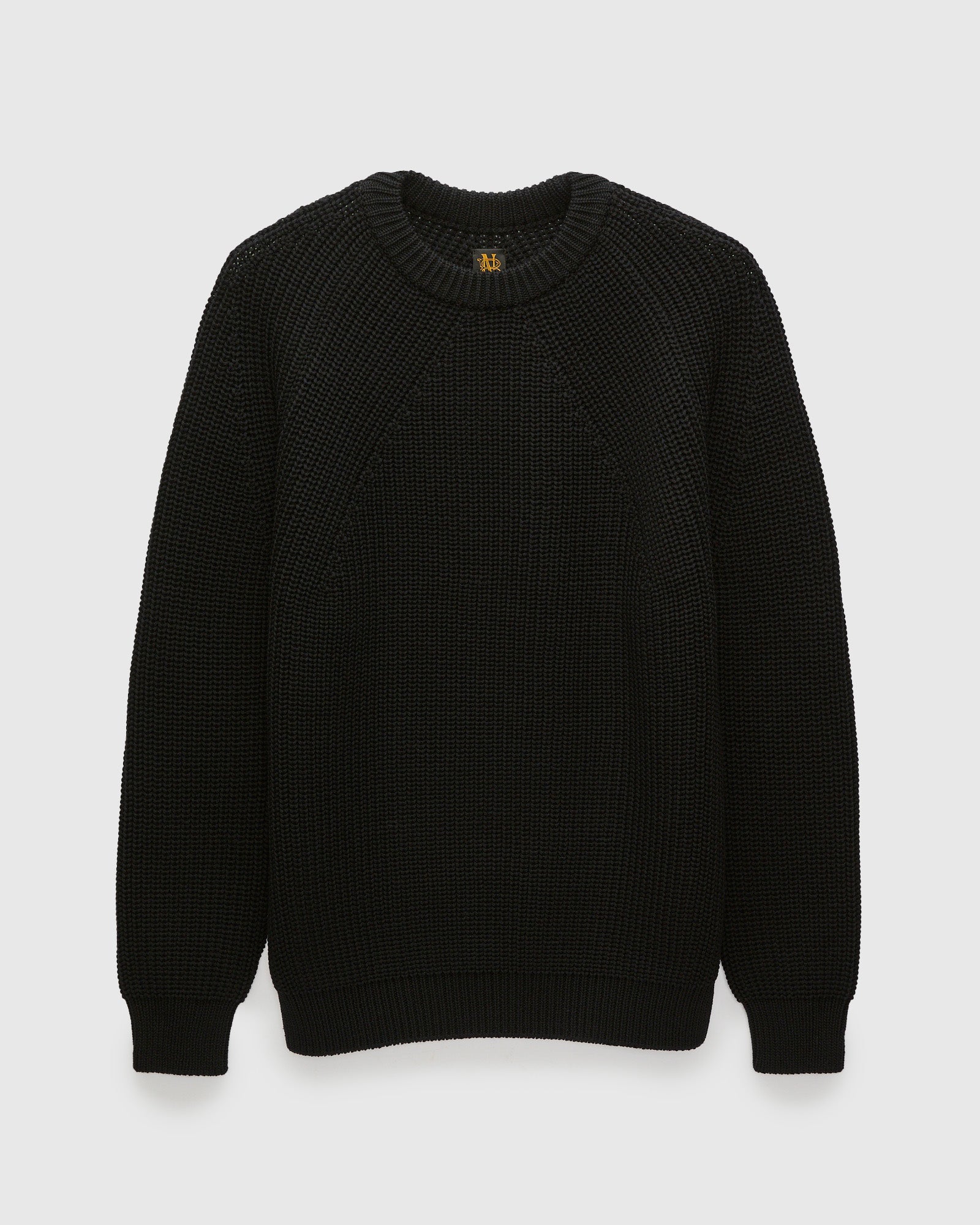 トップス BATONER SIGNATURE WOOL CREW NECK KNIT M Signature Knit Wool Crewneck in Black – Blue Owl Workshop