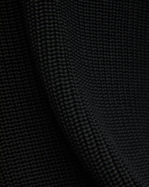 Signature Knit Wool Crewneck in Black