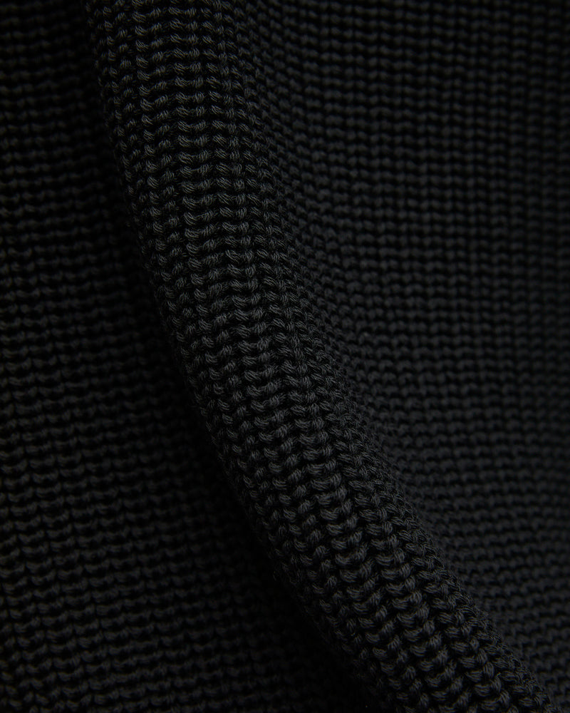 Signature Knit Wool Crewneck in Black