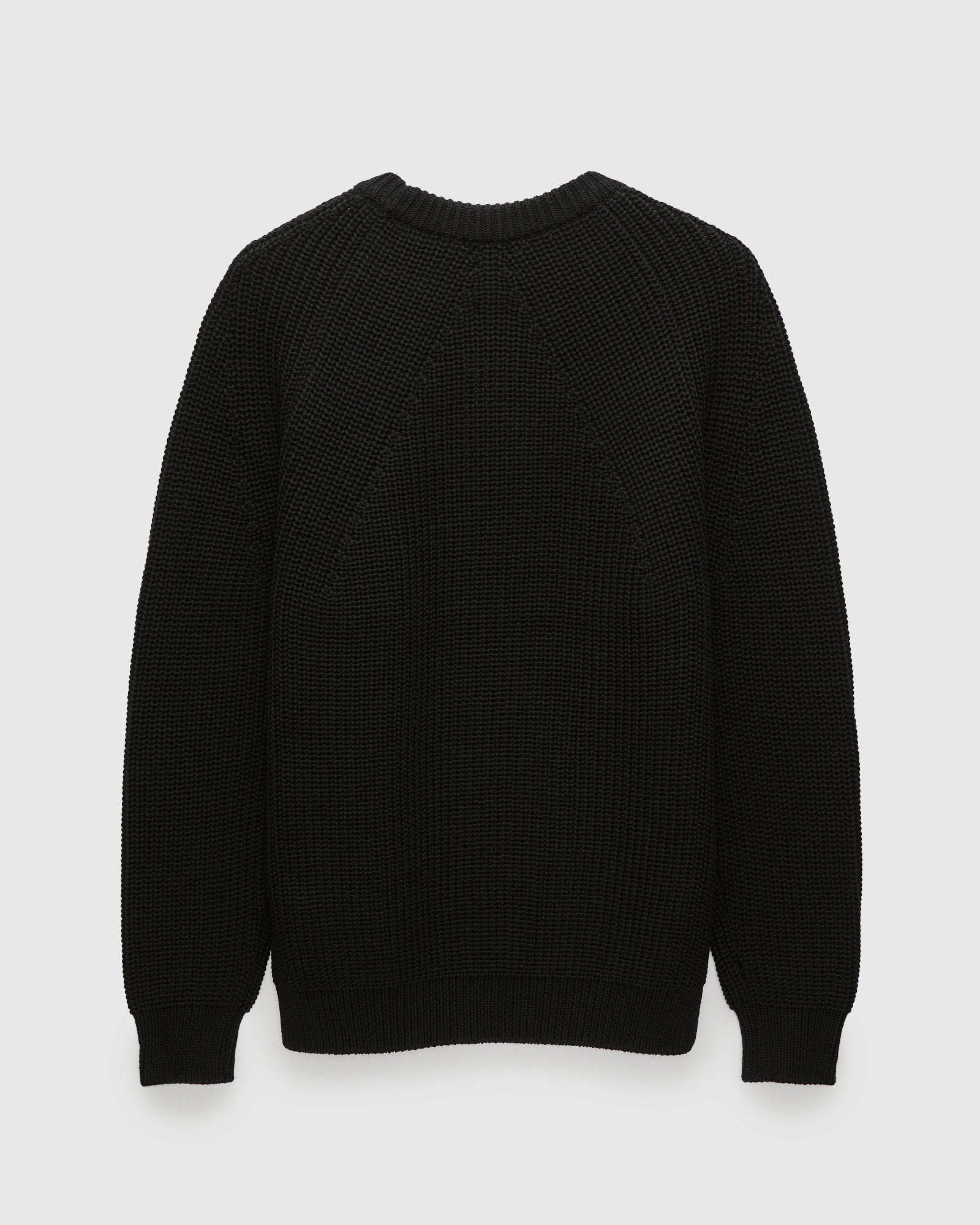 トップス Batoner Sorid wool rib crewneck Black 2 Signature Knit Wool Crewneck in Black – Blue Owl Workshop