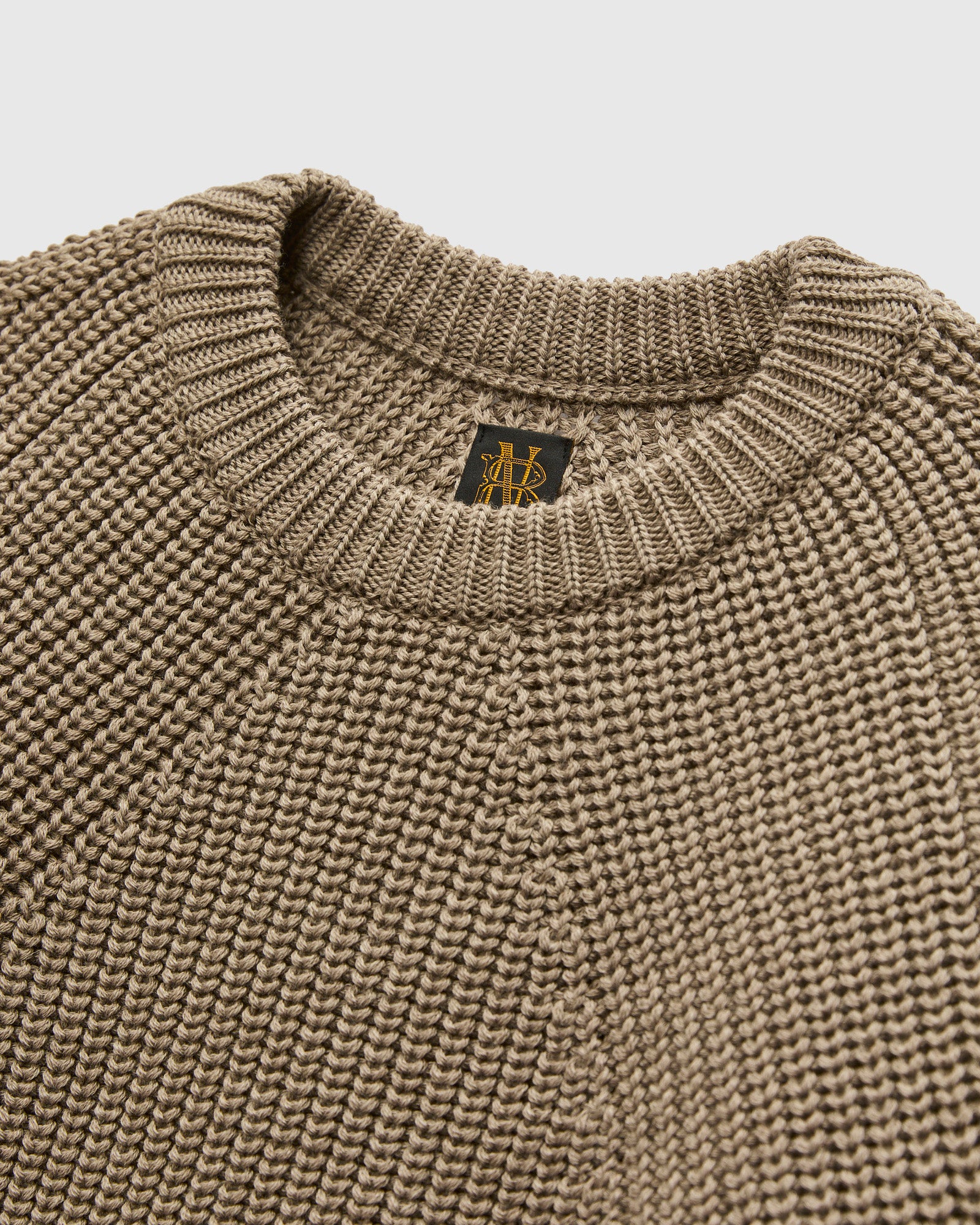 Signature Knit Wool Crewneck in Melange Brown – Blue Owl