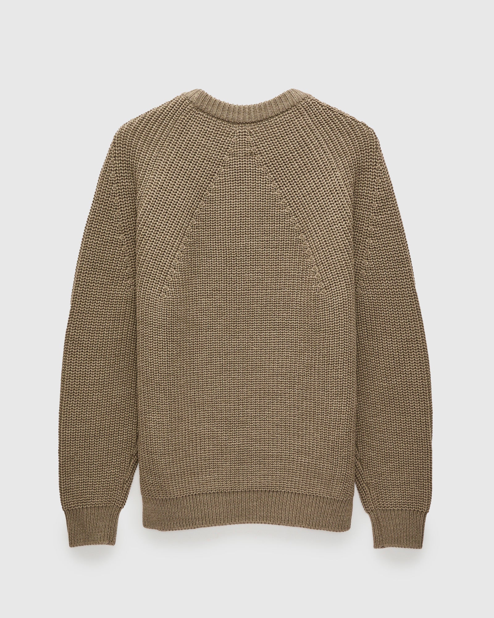 Signature Knit Wool Crewneck in Melange Brown – Blue Owl