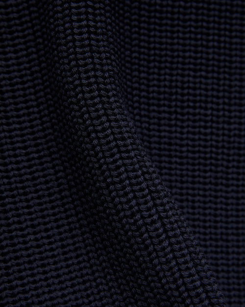 Signature Knit Wool Crewneck in Navy
