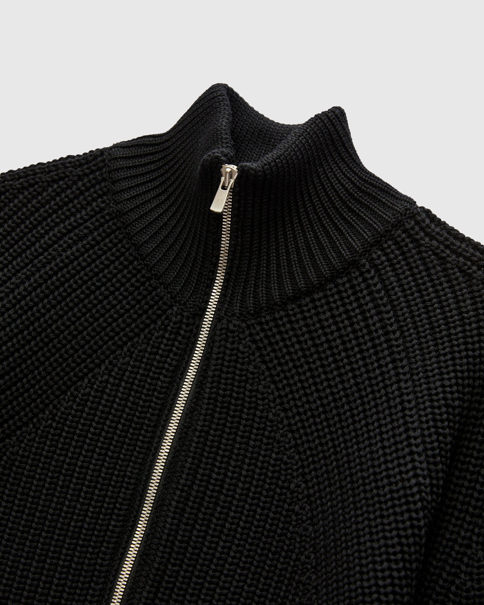 Signature Knit Wool Drivers Zip in Black – Blue Owl Workshop