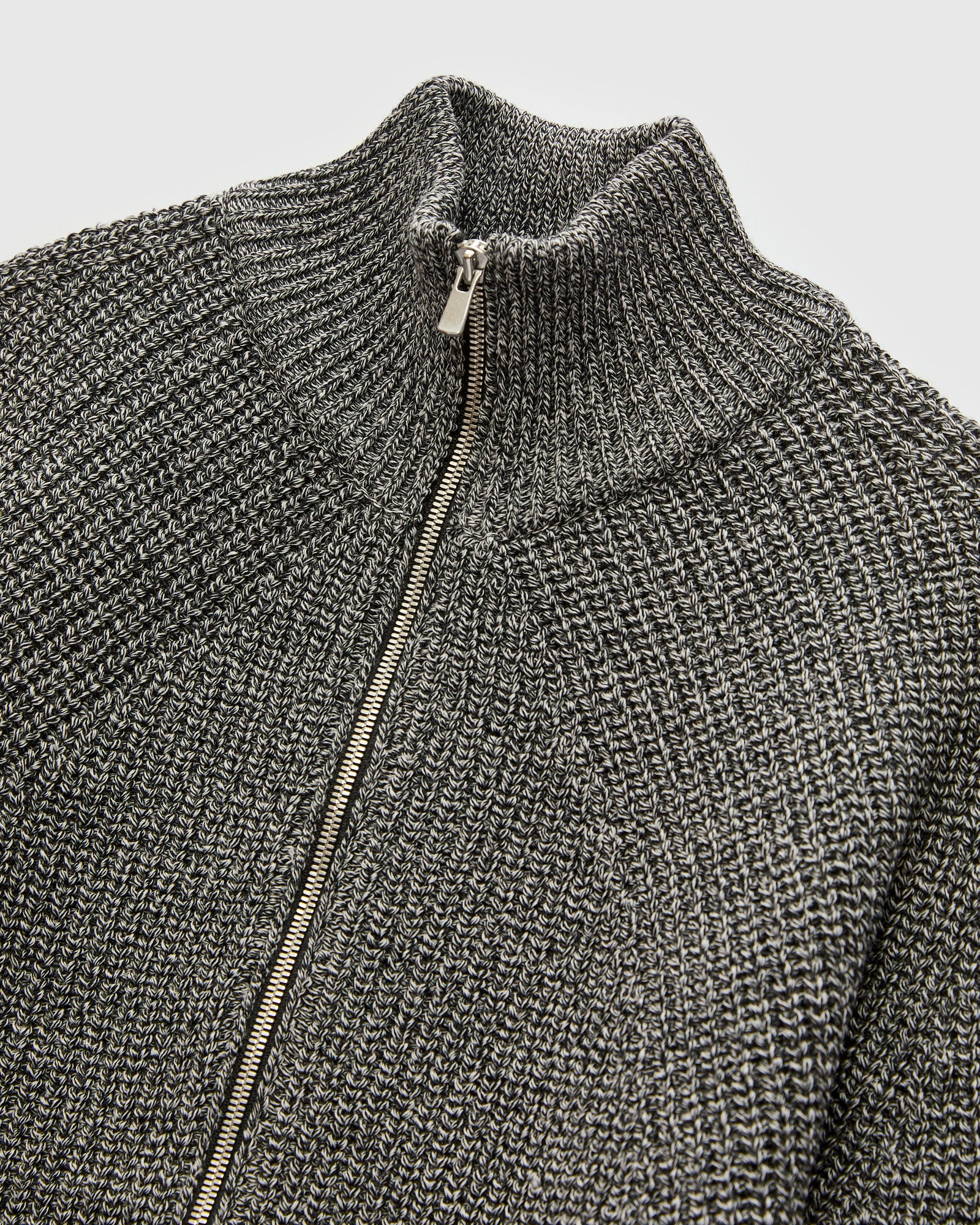 Signature Knit Wool Drivers Zip in Ivory/Black – Blue Owl