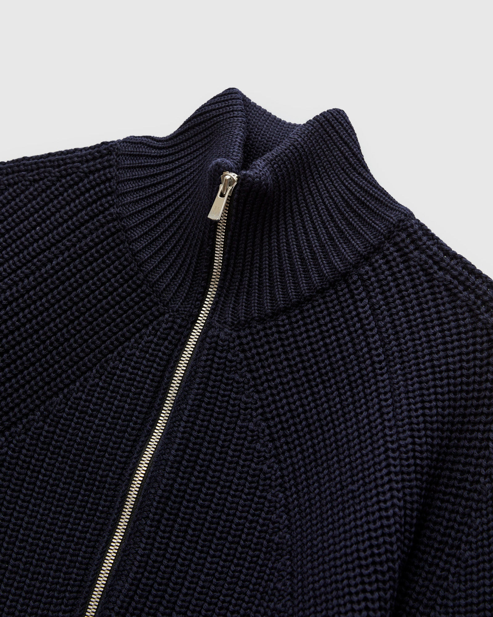 Signature Knit Wool Drivers Zip in Navy – Blue Owl Workshop