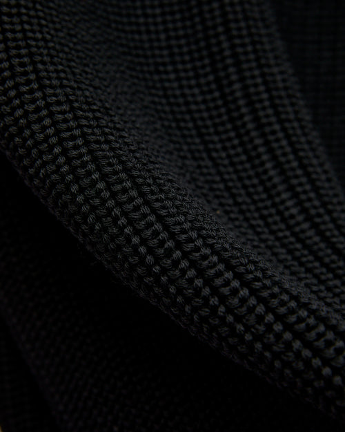 Signature Knit Wool Drivers Zip in Black