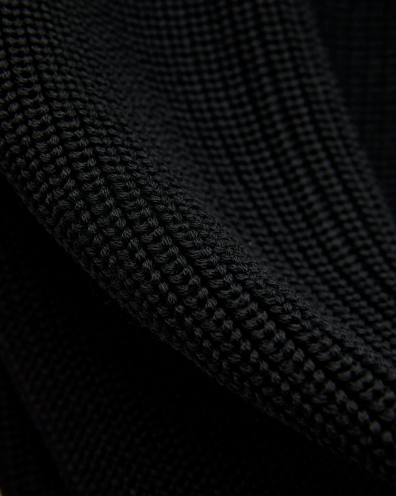 Signature Knit Wool Drivers Zip in Black