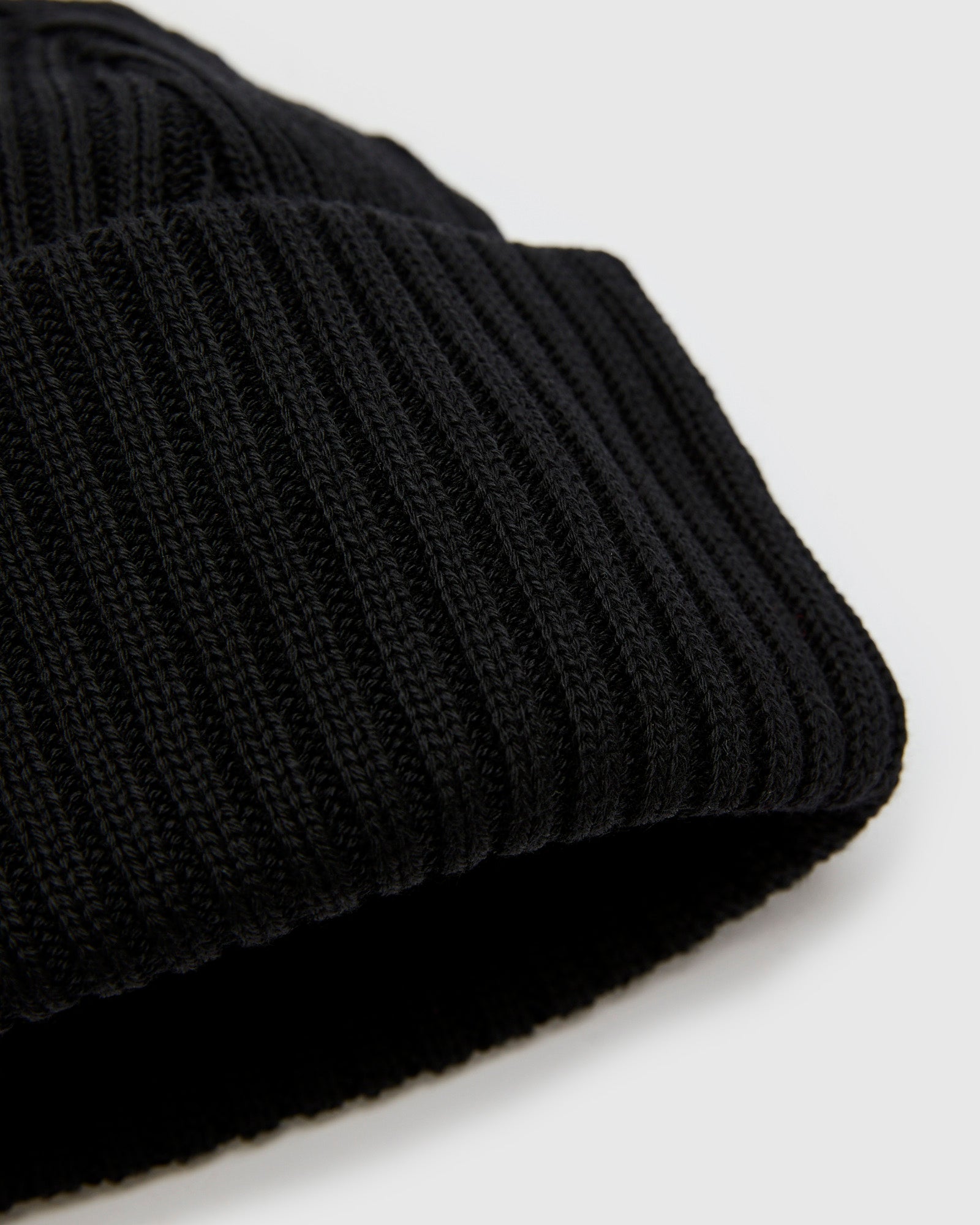 Solid Wool Knit Cap in Black – Blue Owl Workshop