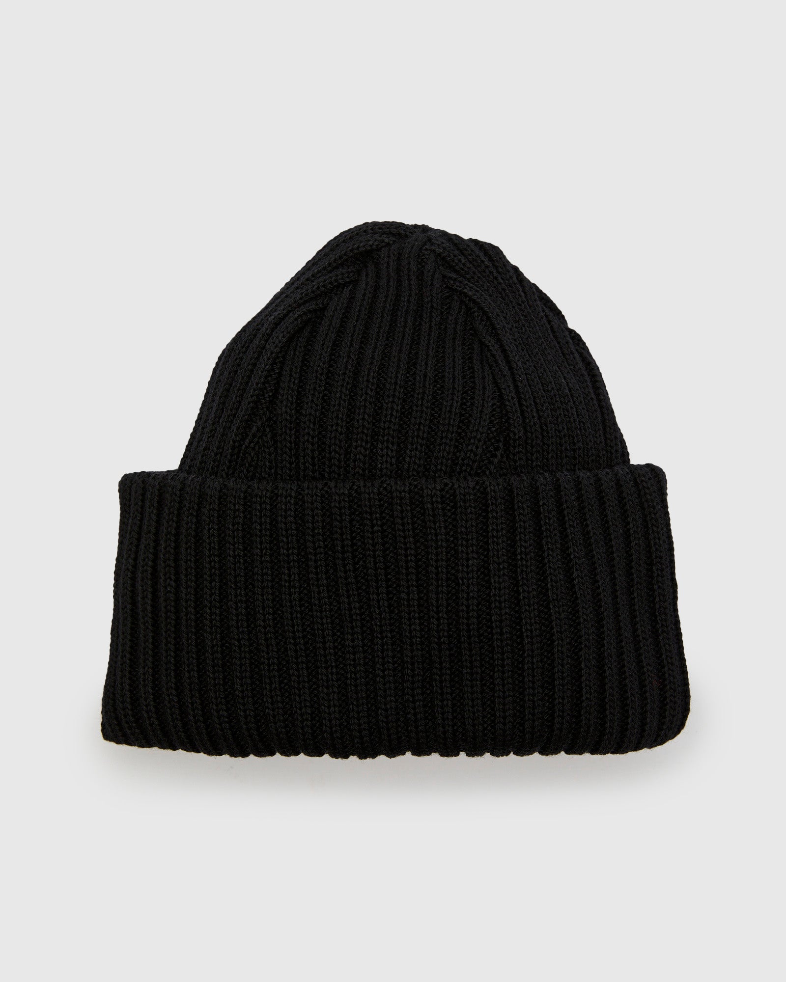 Solid Wool Knit Cap in Black – Blue Owl Workshop