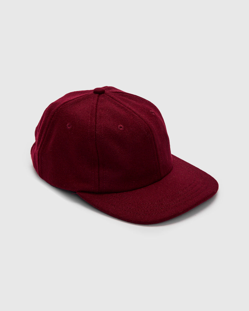 Baseball Hat in Burgundy Melton Wool – Blue Owl Workshop