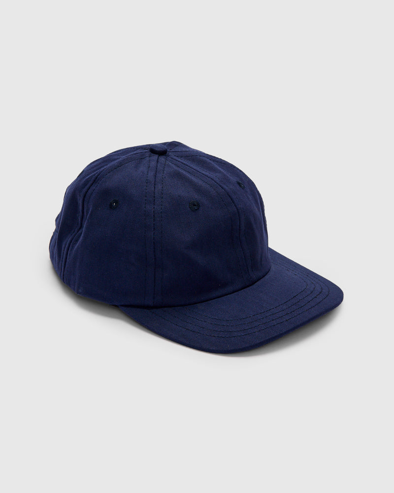 Baseball Hat in Regal Blue Dry Waxed Cotton