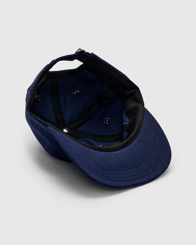 Baseball Hat in Regal Blue Dry Waxed Cotton