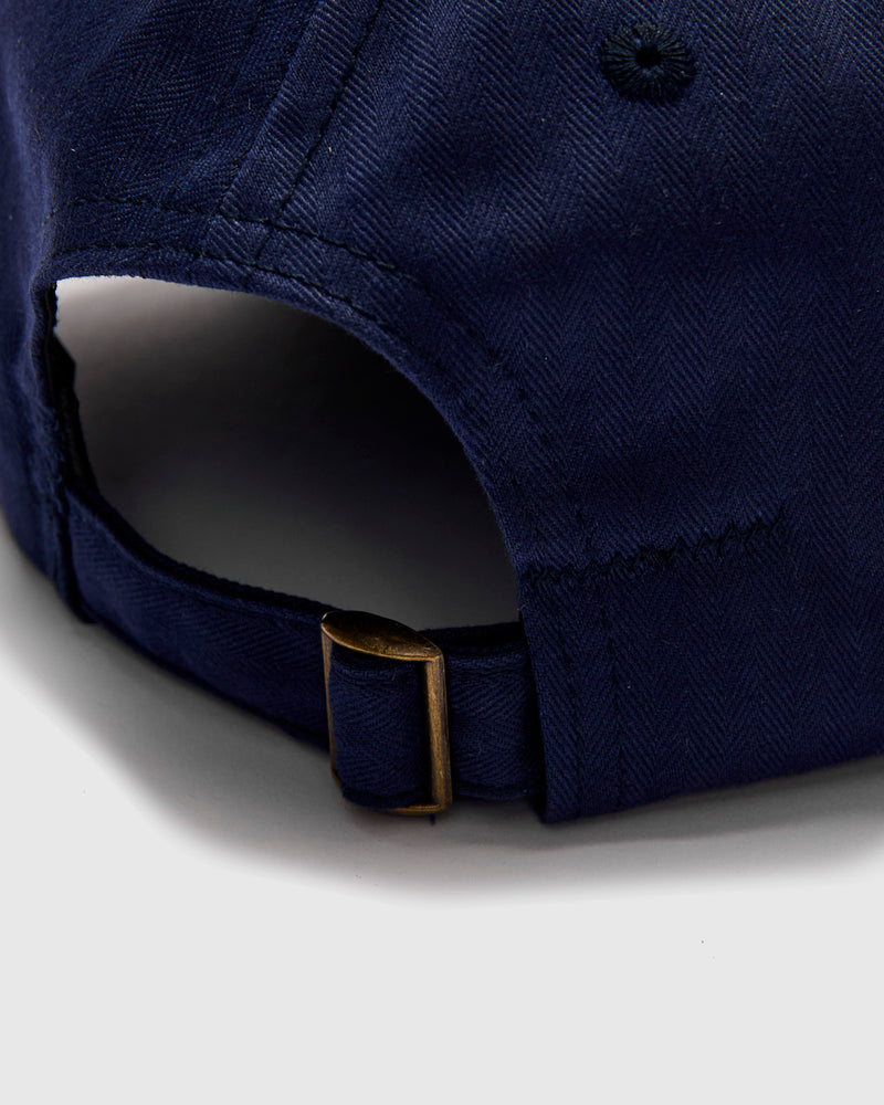 Baseball Hat in Regal Blue Dry Waxed Cotton