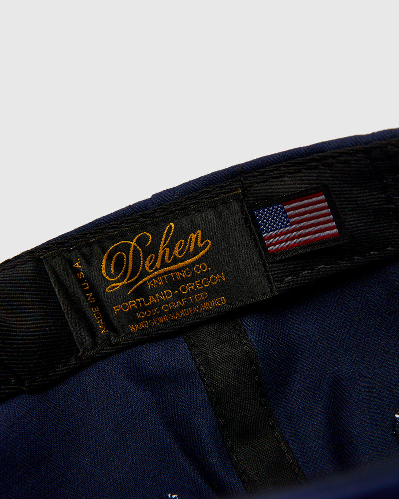 Baseball Hat in Regal Blue Dry Waxed Cotton