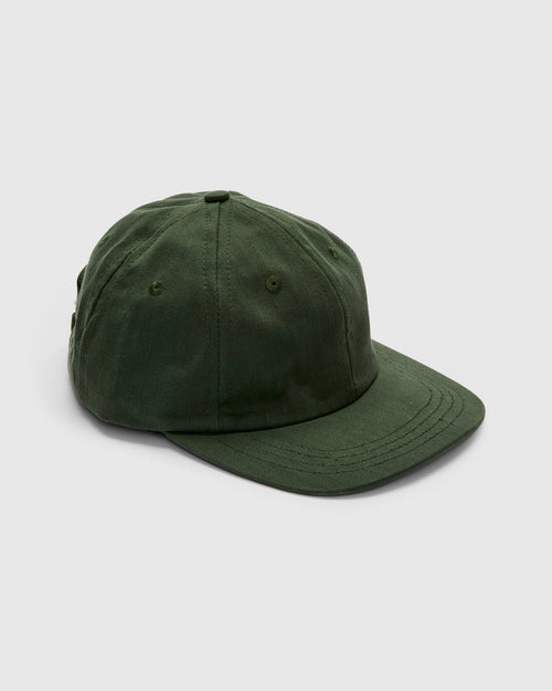 Baseball Hat in Spruce Dry Waxed Cotton