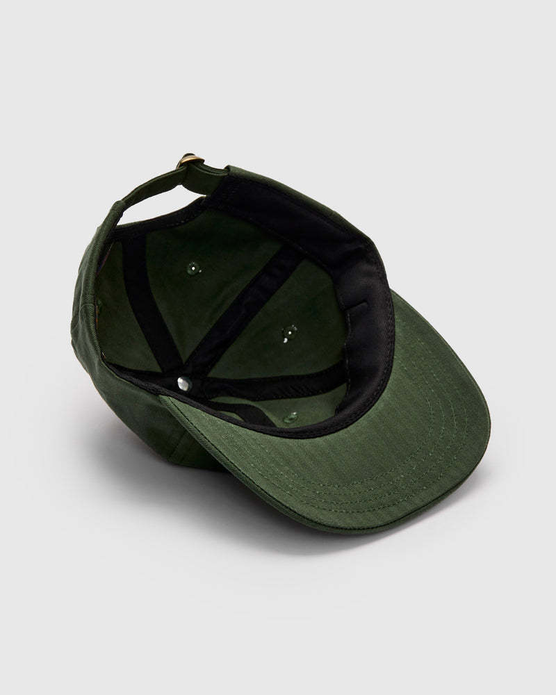 Baseball Hat in Spruce Dry Waxed Cotton