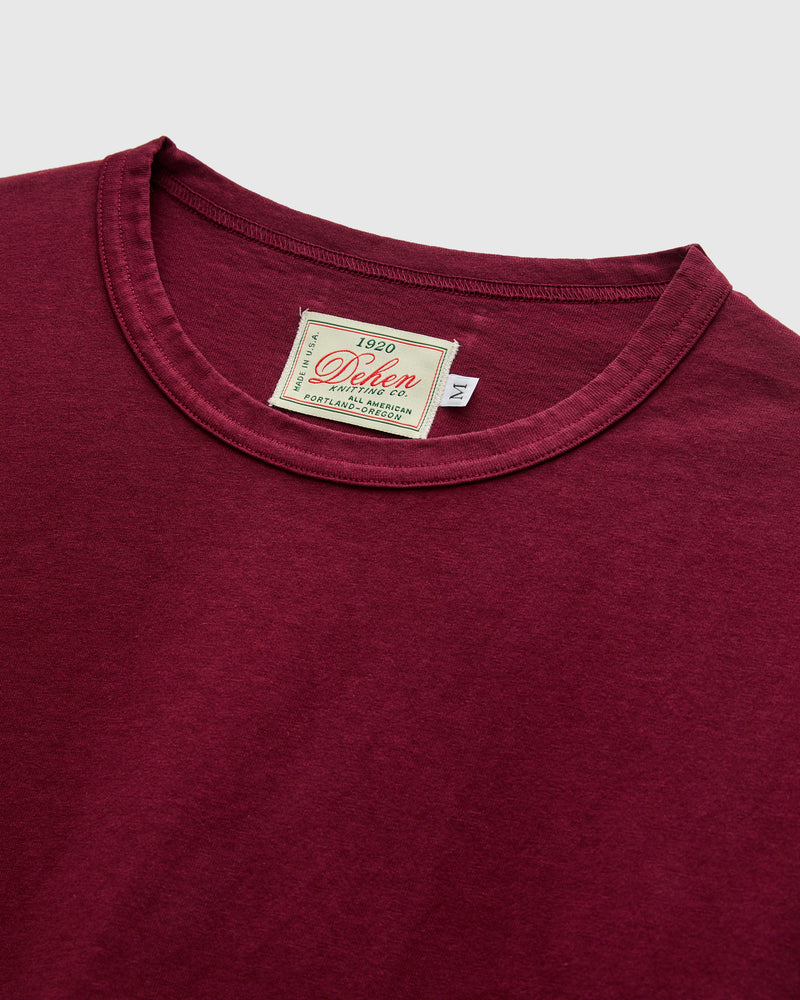Heavy Duty Tee in Burgundy