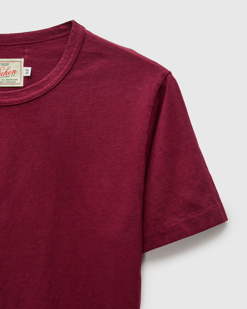 Heavy Duty Tee in Burgundy
