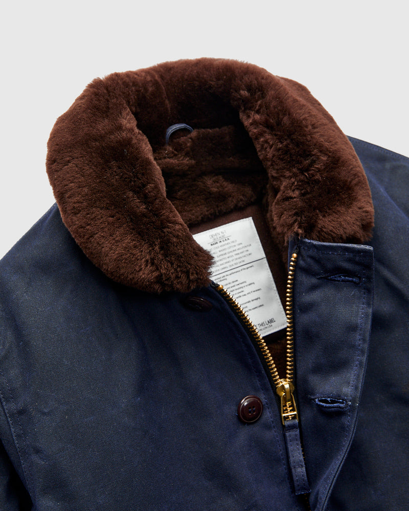 N-1 Deck Jacket in Navy/Brown