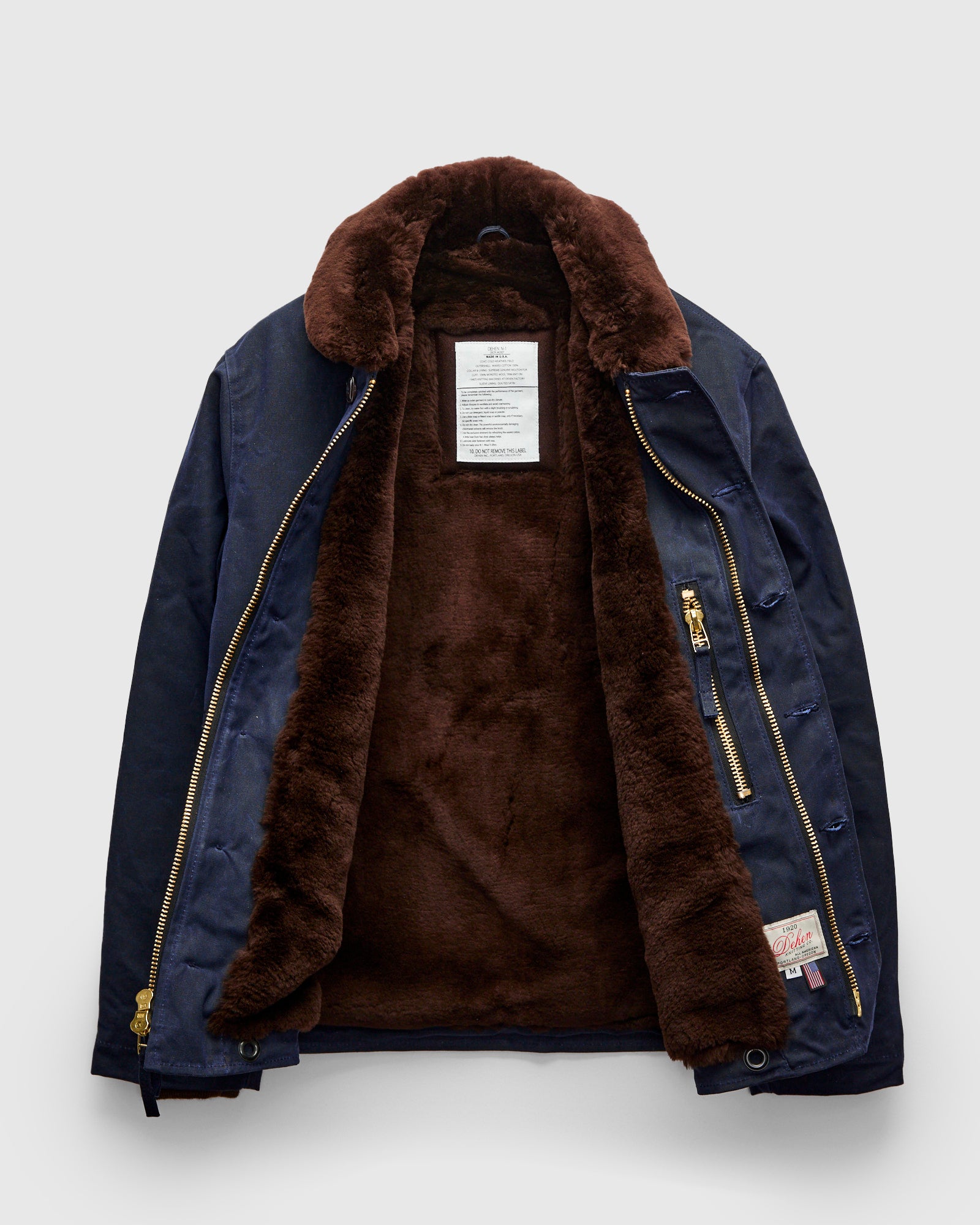 N-1 Deck Jacket in Navy/Brown – Blue Owl Workshop