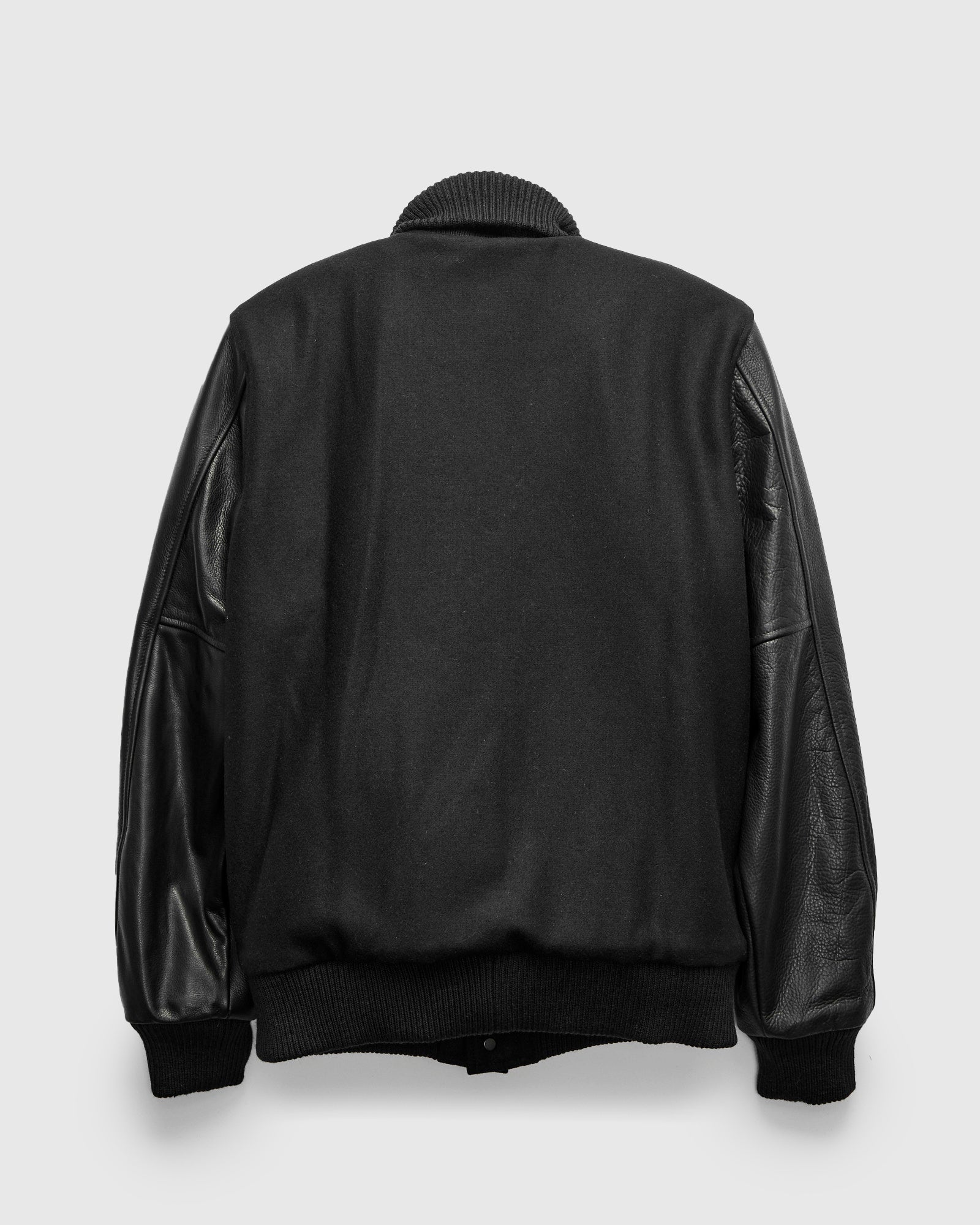 Varsity Jacket in Black – Blue Owl Workshop