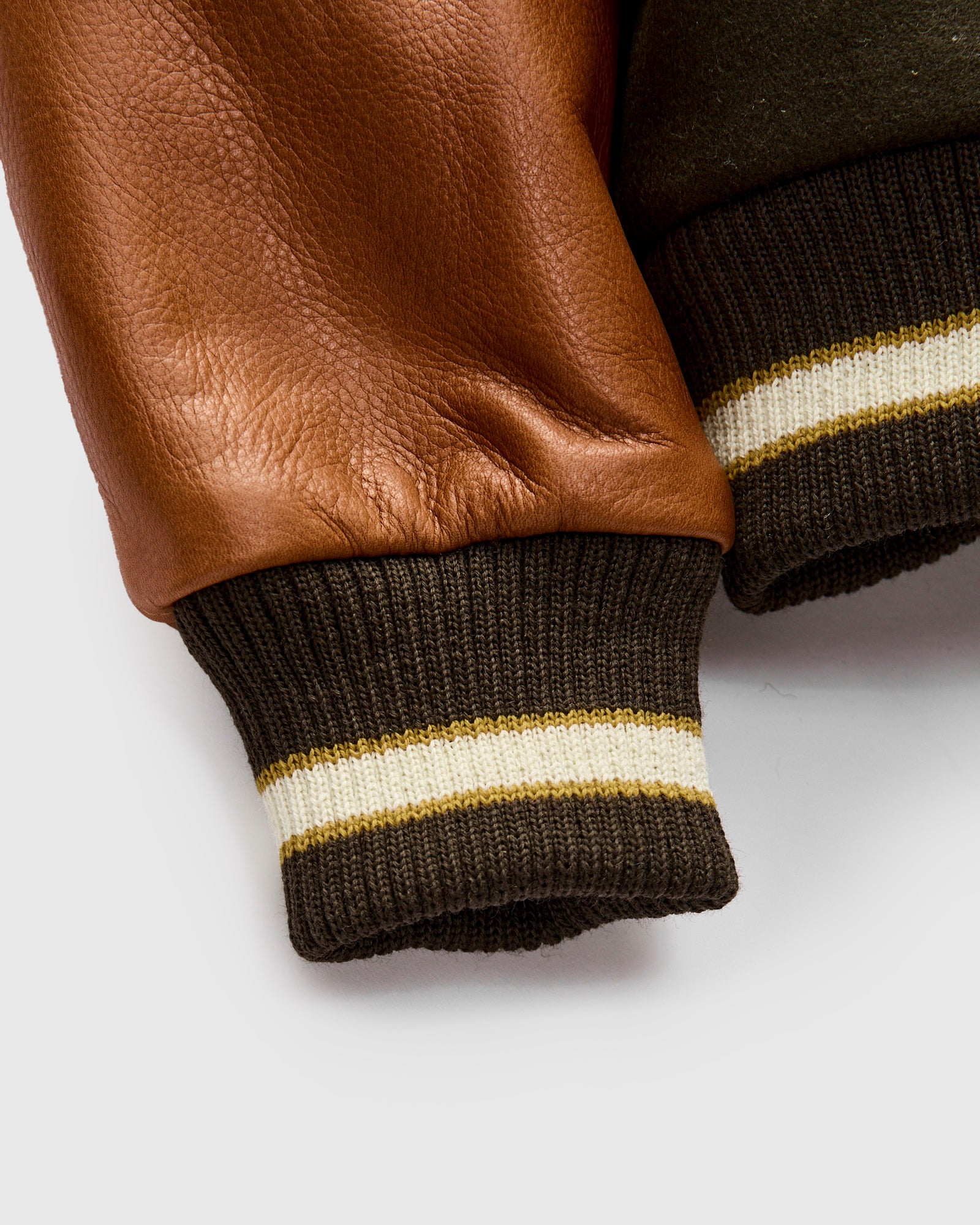 Varsity Jacket in Loden/Rust – Blue Owl Workshop