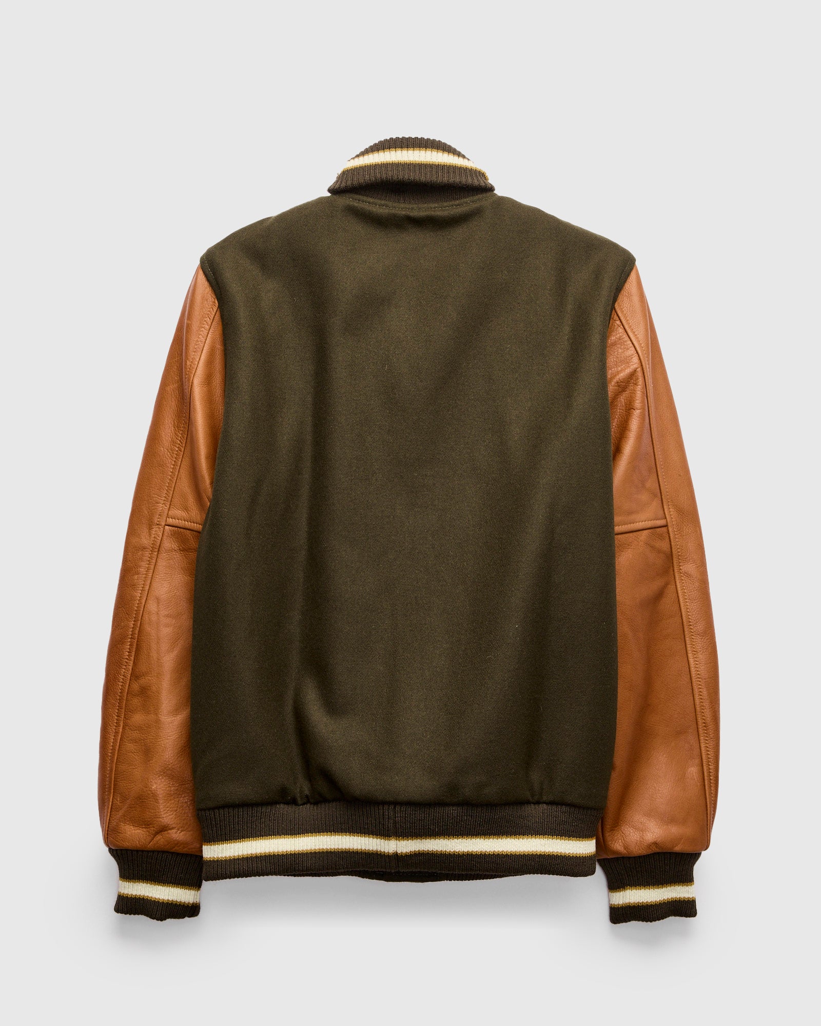 Varsity Jacket in Loden/Rust – Blue Owl Workshop
