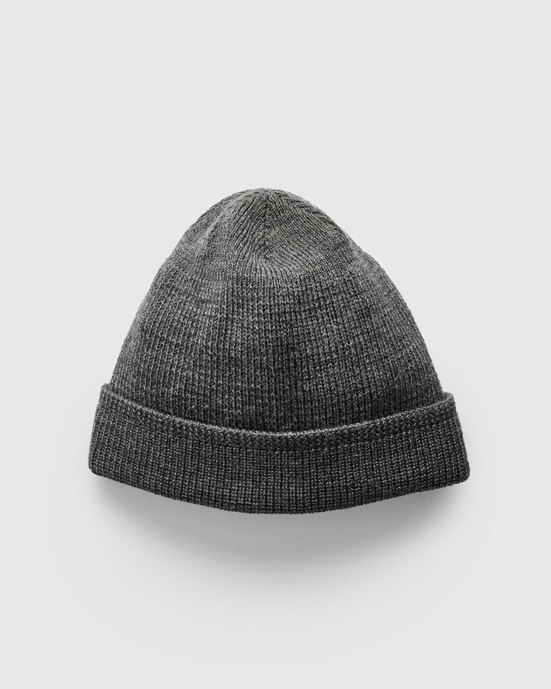 Wool Knit Watch Cap in Charcoal