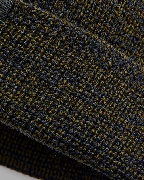 Wool Knit Watch Cap in Loden/Navy Mix