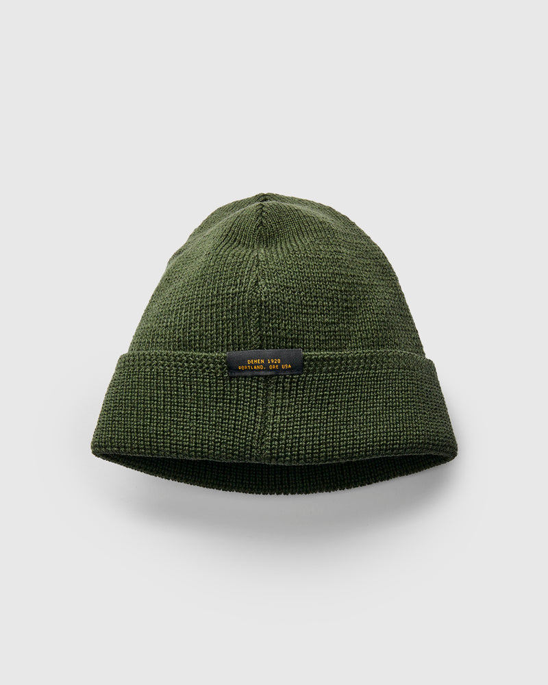 Wool Knit Watch Cap in Spruce