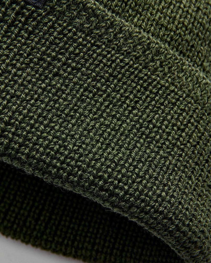Wool Knit Watch Cap in Spruce