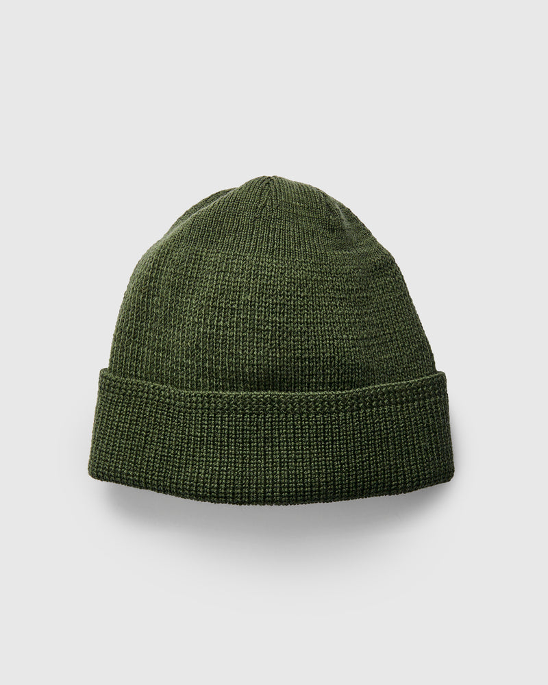 Wool Knit Watch Cap in Spruce
