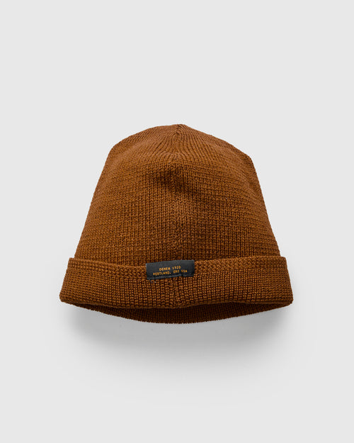 Wool Knit Watch Cap in Whiskey