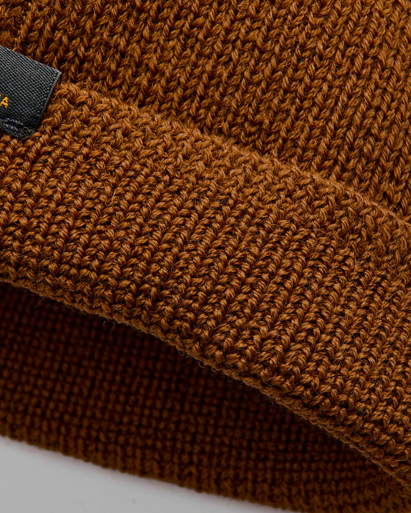 Wool Knit Watch Cap in Whiskey