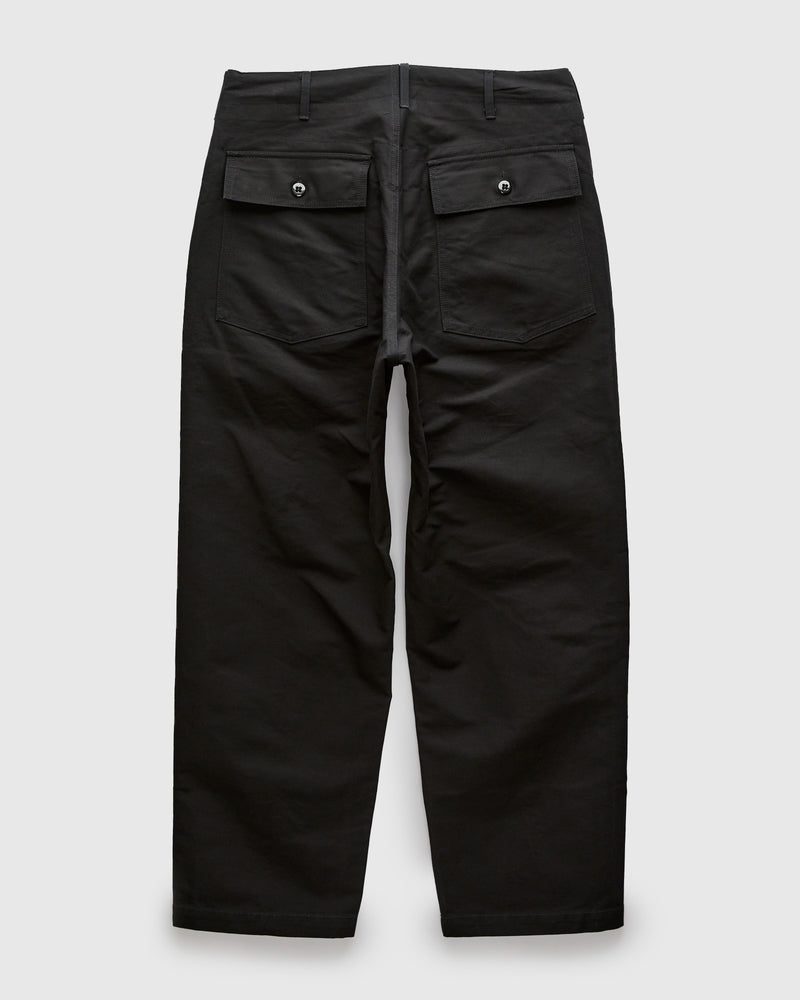 Fatigue Pants in Black Cotton Double Cloth