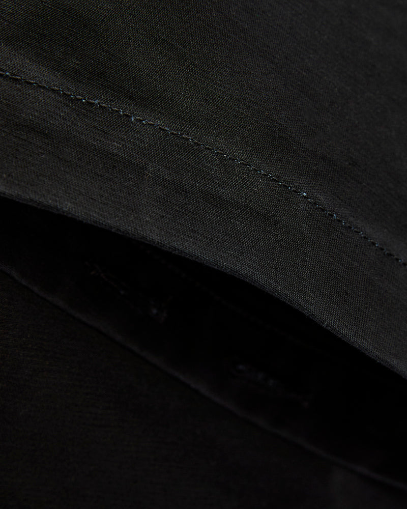 Fatigue Pants in Black Cotton Double Cloth