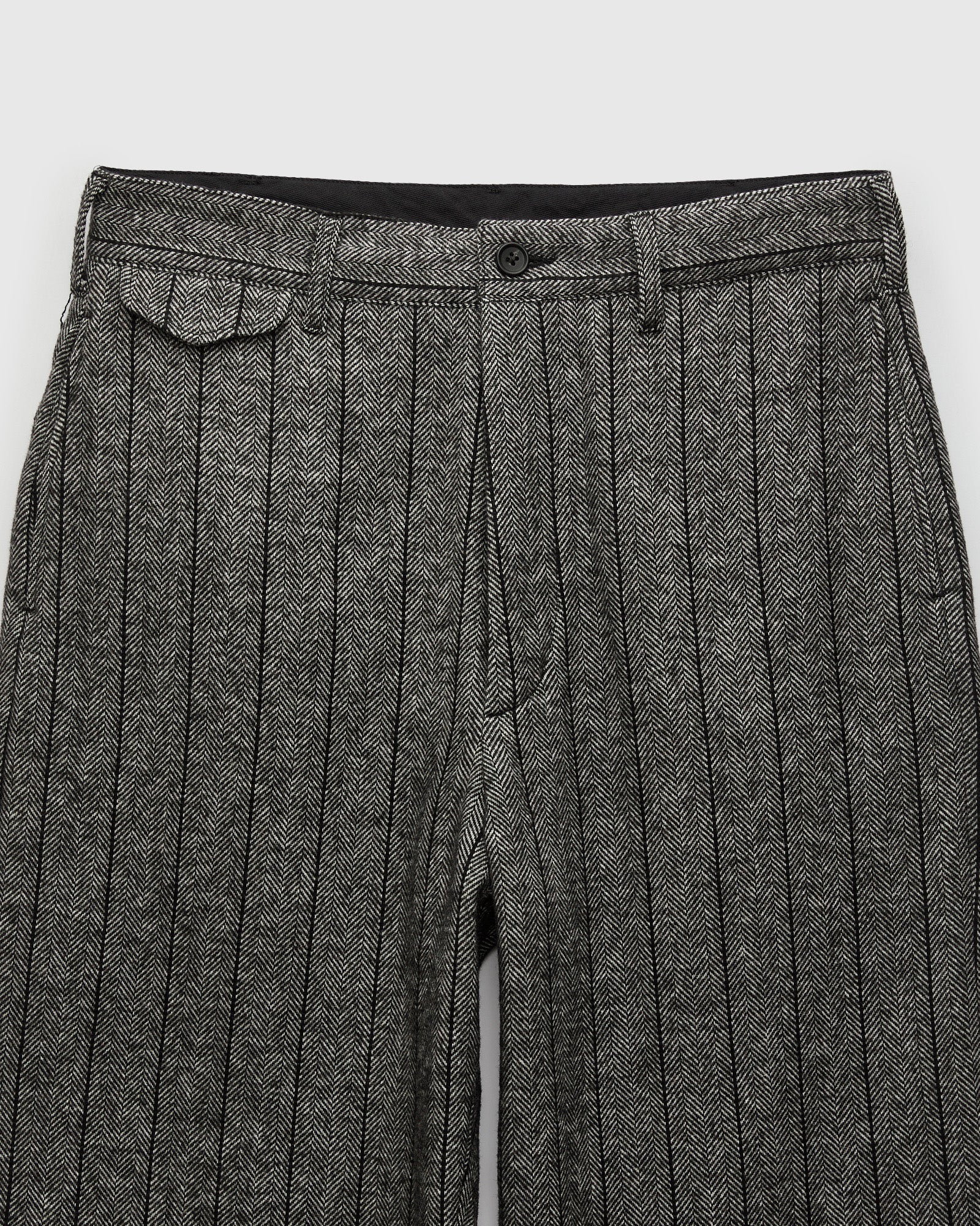 Officer Pants in Dark Grey Wool Striped HB – Blue Owl Workshop