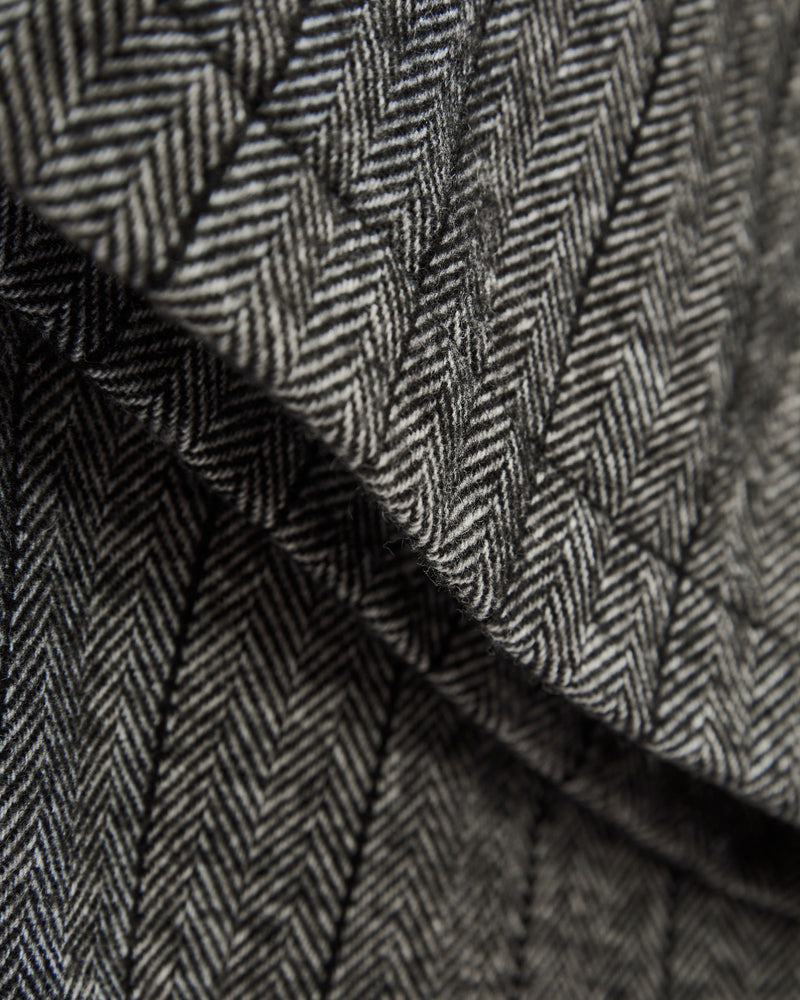 Officer Pants in Dark Grey Wool Striped HB